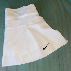 Nike White Athletic Dri-Fit Tennis Skirt/ Skort Retro Look